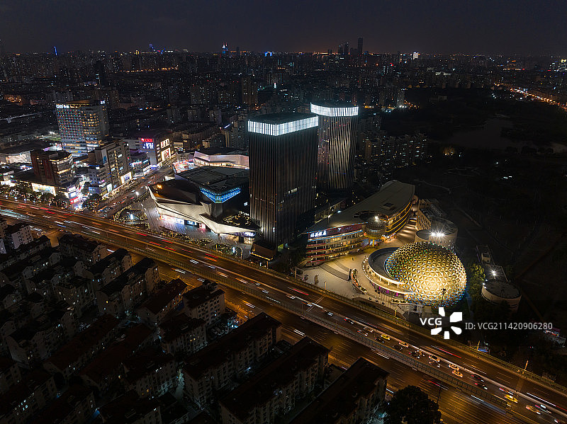 上海静安大宁夜景图片素材