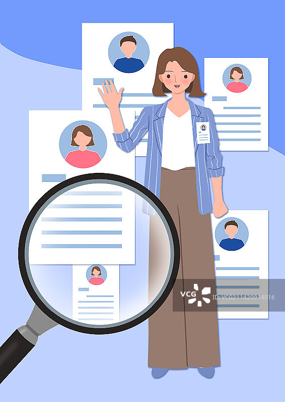 招聘插画图片素材