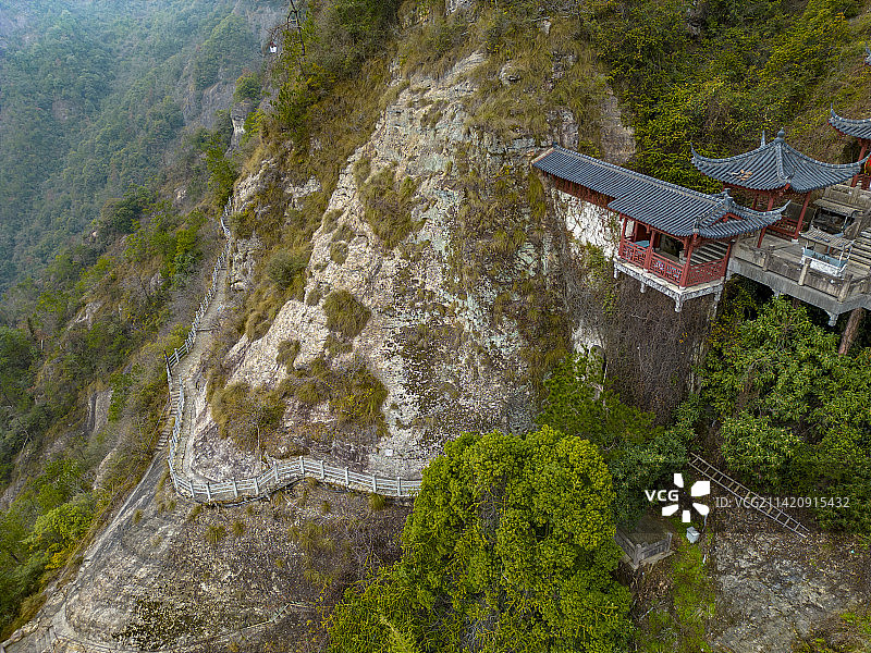 建德大慈岩航拍图片素材
