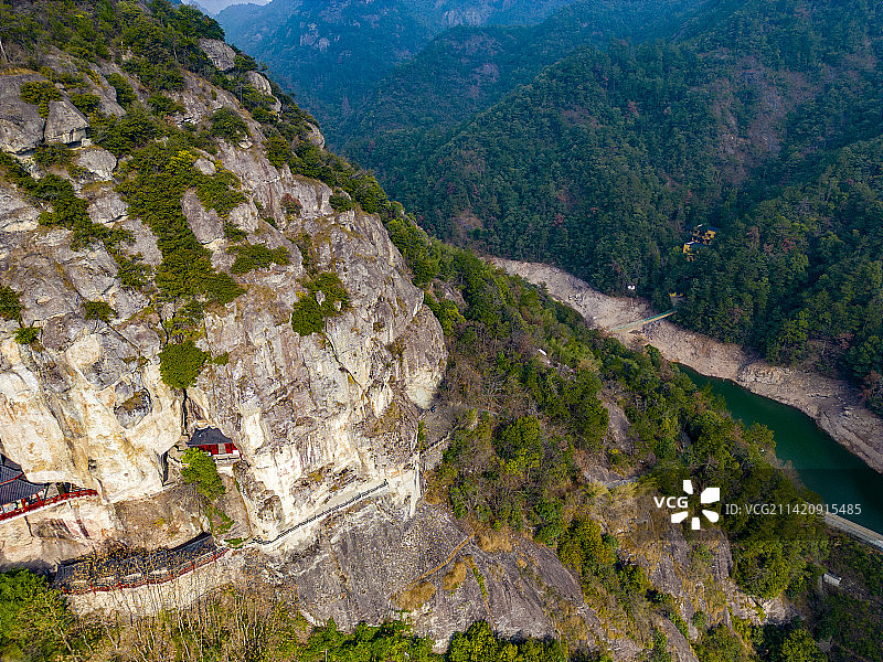 建德大慈岩航拍图片素材