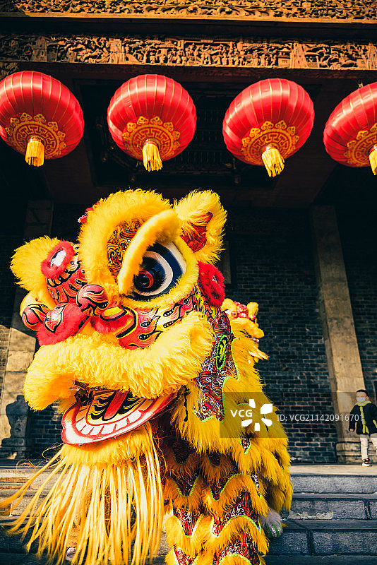 传统年俗，舞狮图片素材