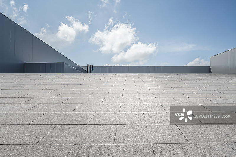 道路地面和工厂厂房图片素材