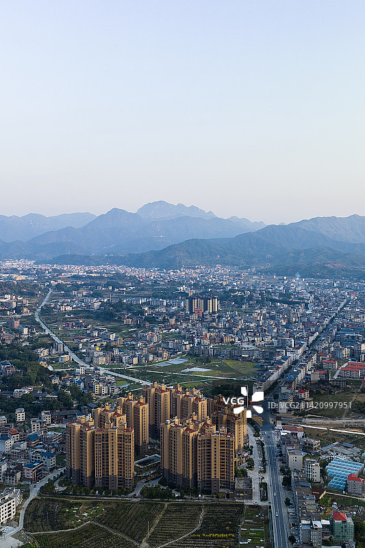 小小闽清县，大大板东镇，与白岩山风景区图片素材