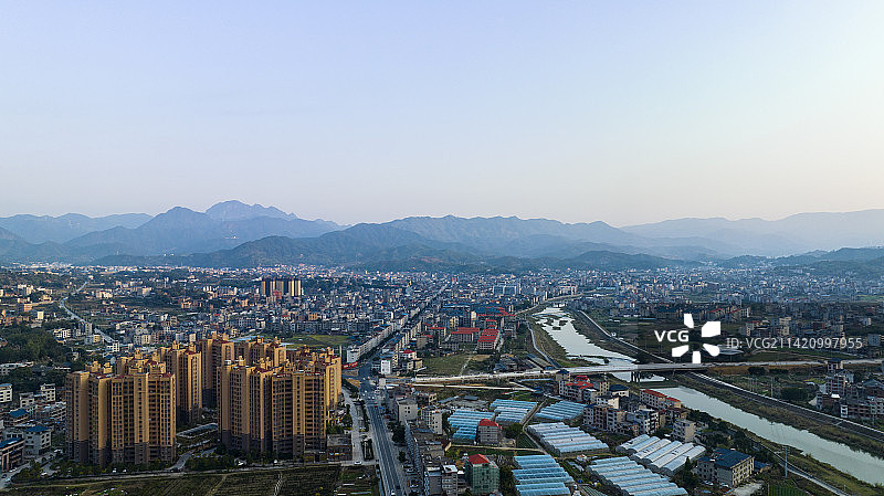 小小闽清县，大大板东镇，与白岩山风景区图片素材