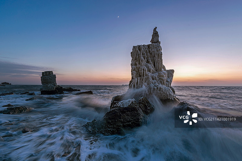 大连西湖嘴将军石图片素材