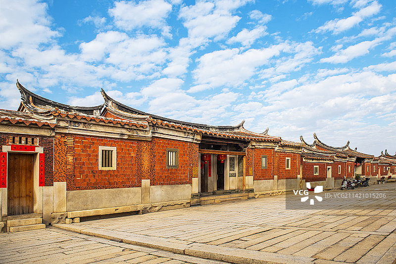 泉州蔡氏古民居建筑群 闽南古厝 闽南建筑 闽南风格 福建泉州著名闽南红砖大厝 泉州风光图片素材