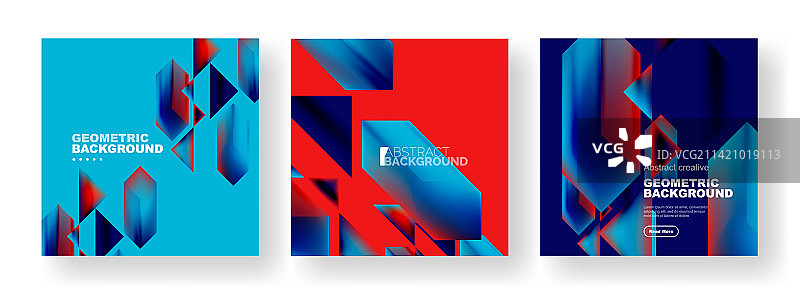 一套抽象几何海报图片素材