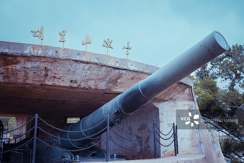 福建厦门胡里山炮台 克虏伯大炮 红夷大炮图片素材