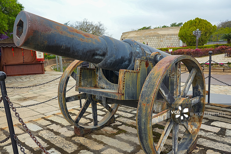 福建厦门胡里山炮台 克虏伯大炮 红夷大炮图片素材