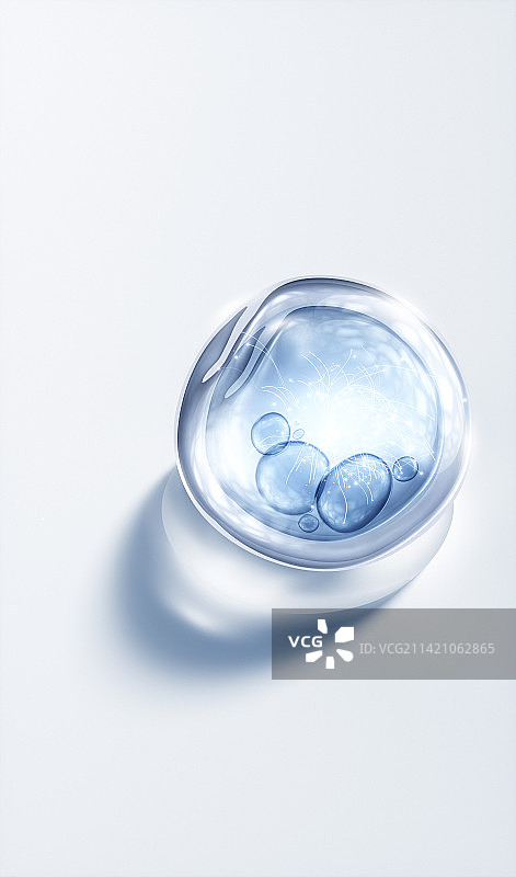 3D渲染的微观世界里的分子结构图片素材