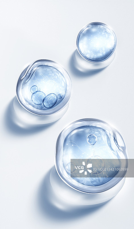 3D渲染的微观世界里的分子结构图片素材