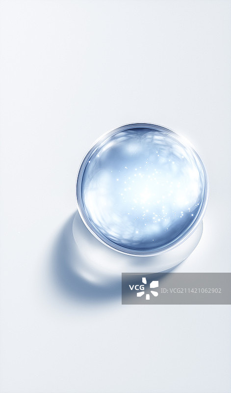 3D渲染的微观世界里的分子结构图片素材