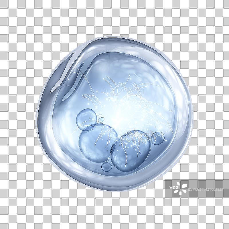 3D渲染的微观世界里的分子结构图片素材