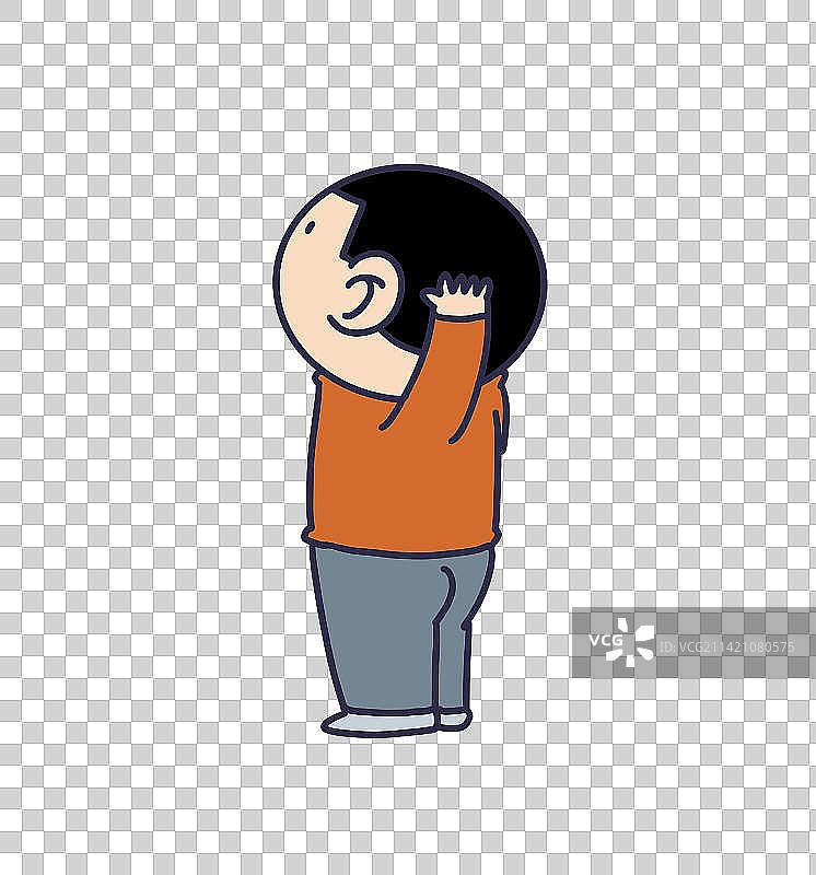 元素：挠头疑惑的人物图片素材