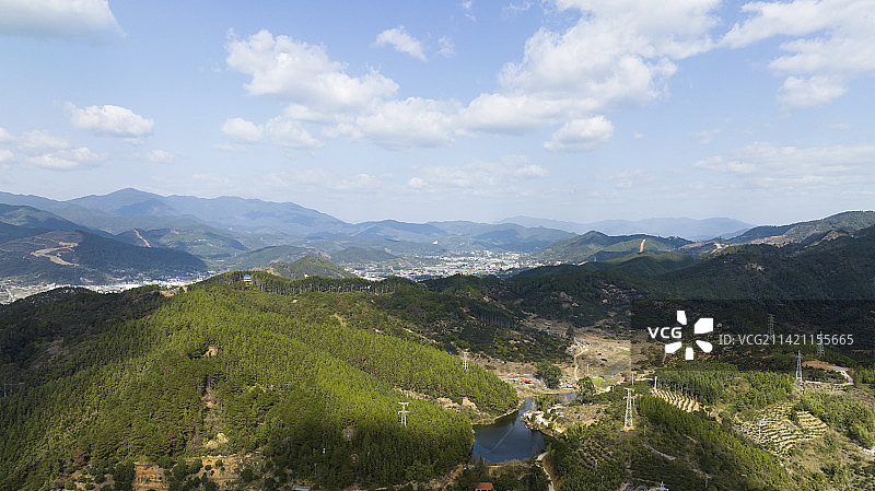 山上一处村所属水库图片素材