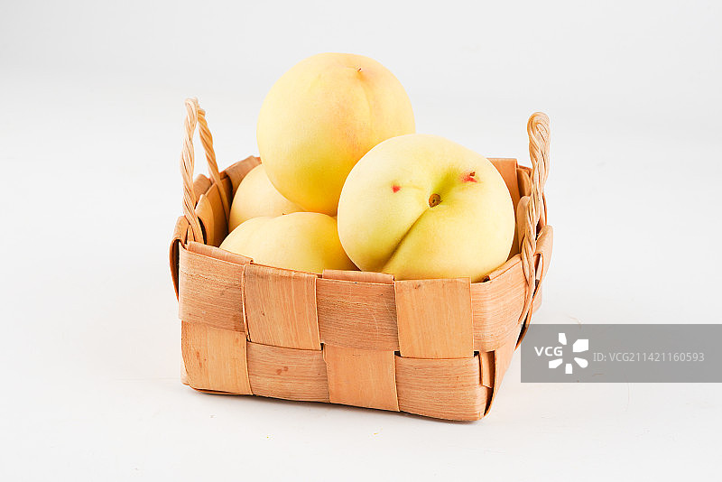 新鲜白桃图片素材