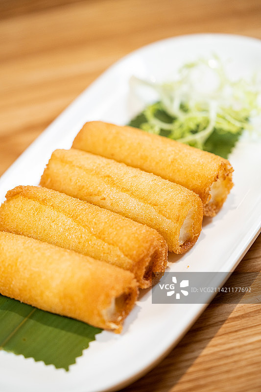 广东佛山顺德特色美食小吃 - 炸牛奶图片素材