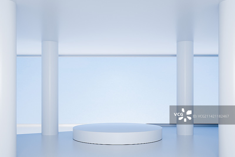 3D渲染简约创意现代空间背景 未来派图片素材