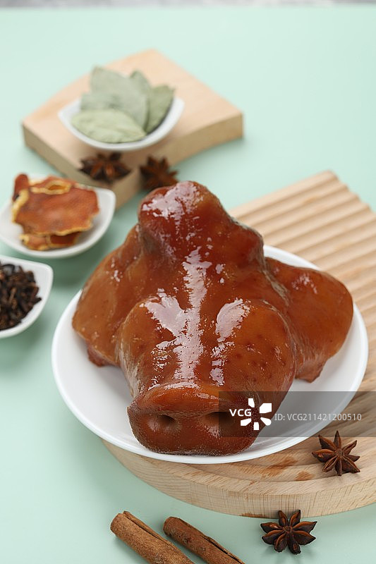 卤猪头肉图片素材