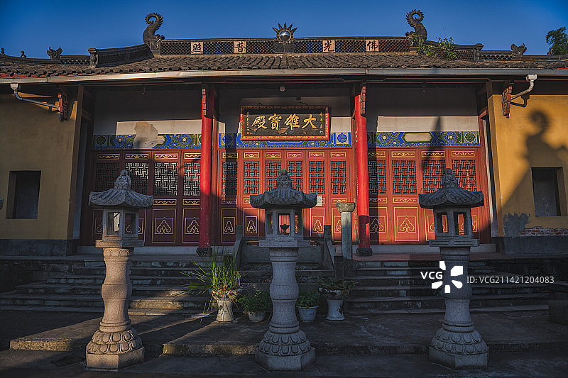 杭州先照寺日落图片素材