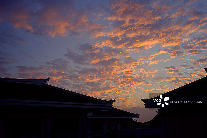 厦大翔安校区 夕阳图片素材