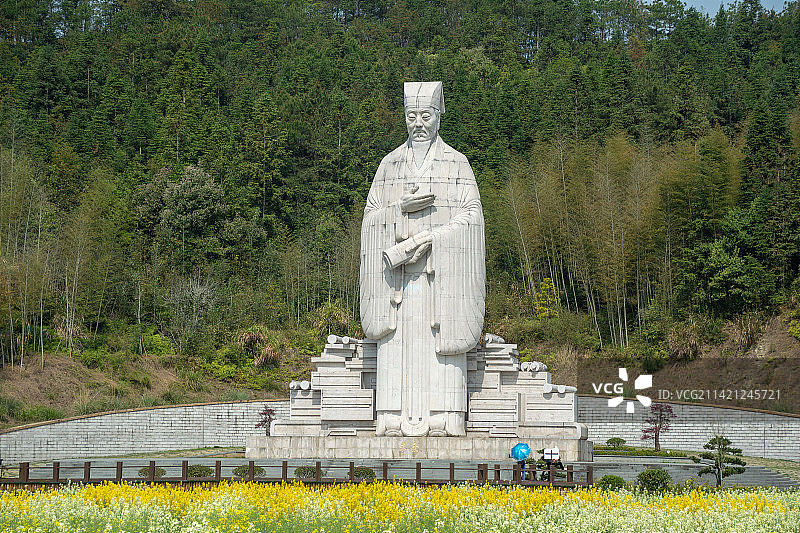 福建省武夷山市五夫镇风光 朱熹广场 朱熹 南平市 五夫镇图片素材