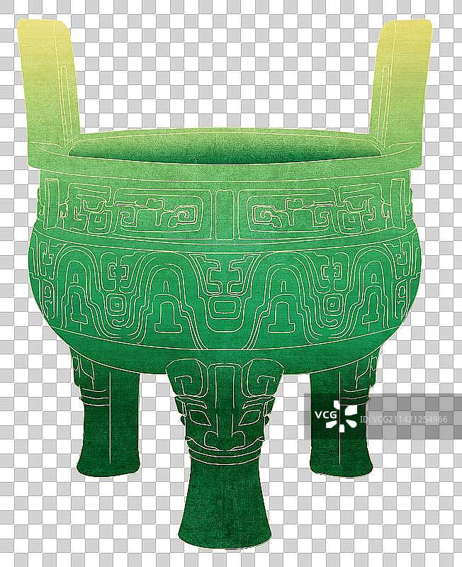 中国风新中式古风古典传统文化古代青铜器艺术元素插画图片素材