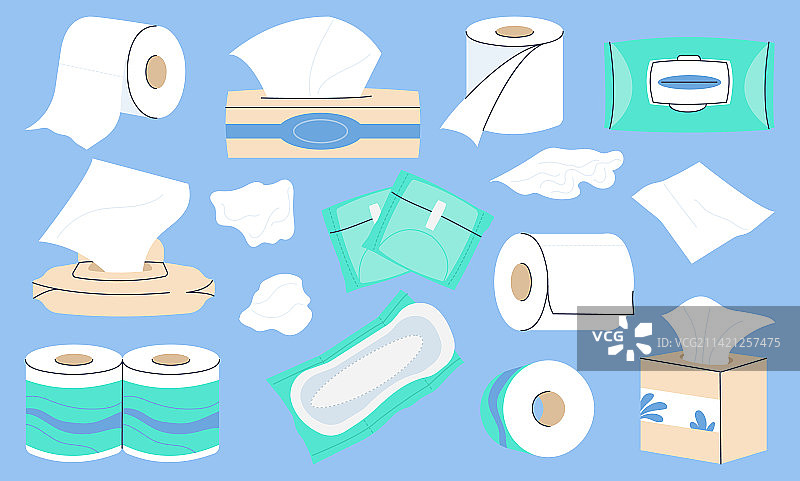 纸巾套装卫生纸卷纸盒图片素材