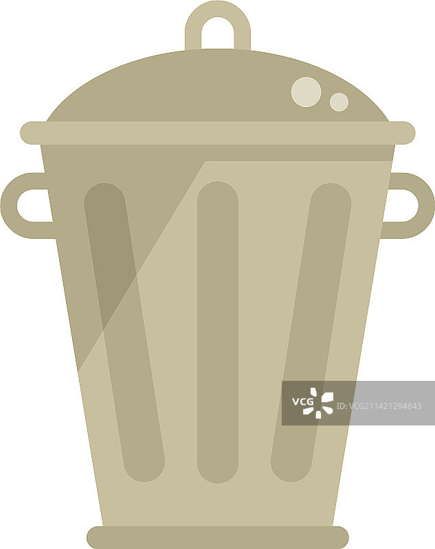 扁平的钢制回收箱图标，减少垃圾图片素材