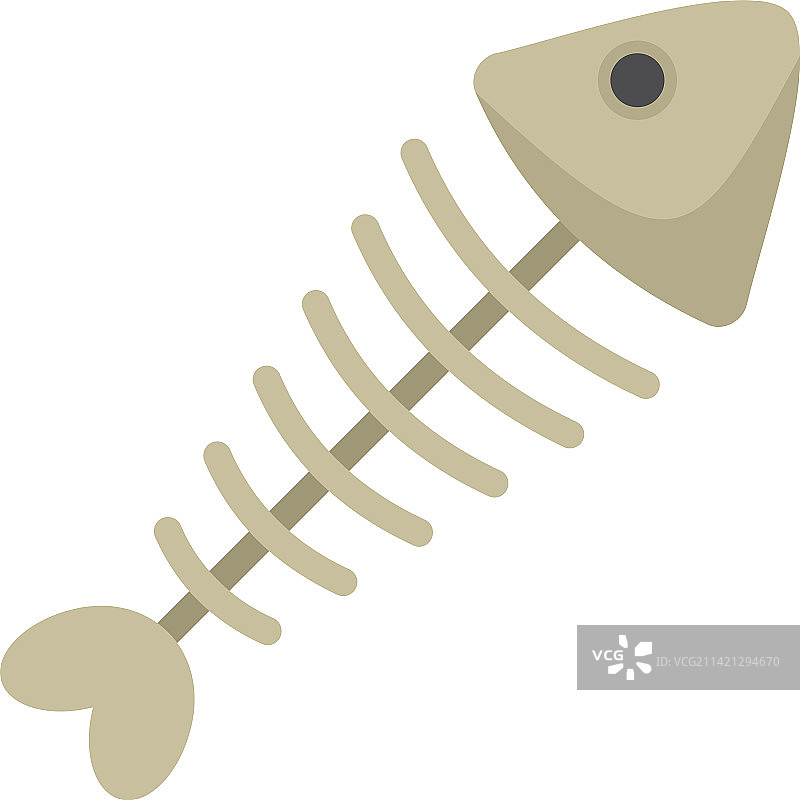 扁平食物垃圾鱼废料图标图片素材