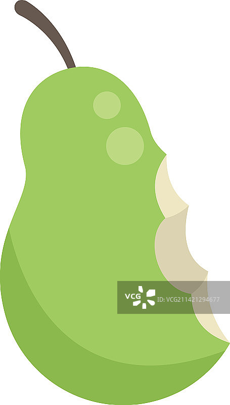 梨废弃物图标扁平垃圾食品图片素材