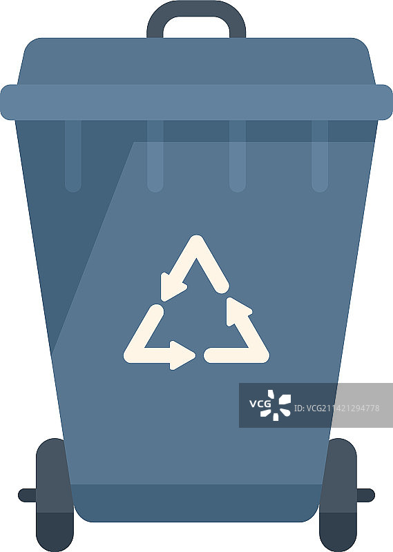 回收垃圾袋图标（扁平风格），垃圾食品图片素材