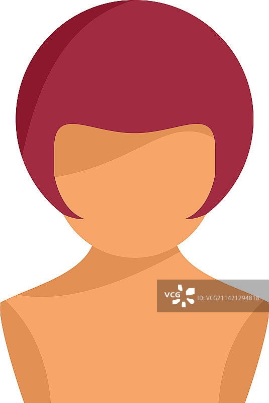 假发图标扁平发型图片素材