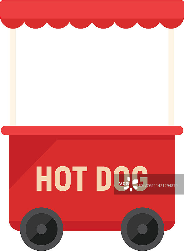 快餐热狗车图标图片素材