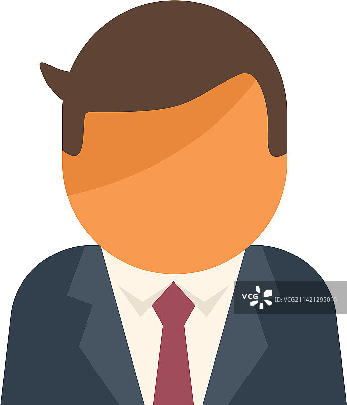 扁平风格的成年经理图标图片素材
