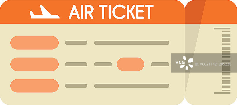 机票图标（扁平风格）图片素材