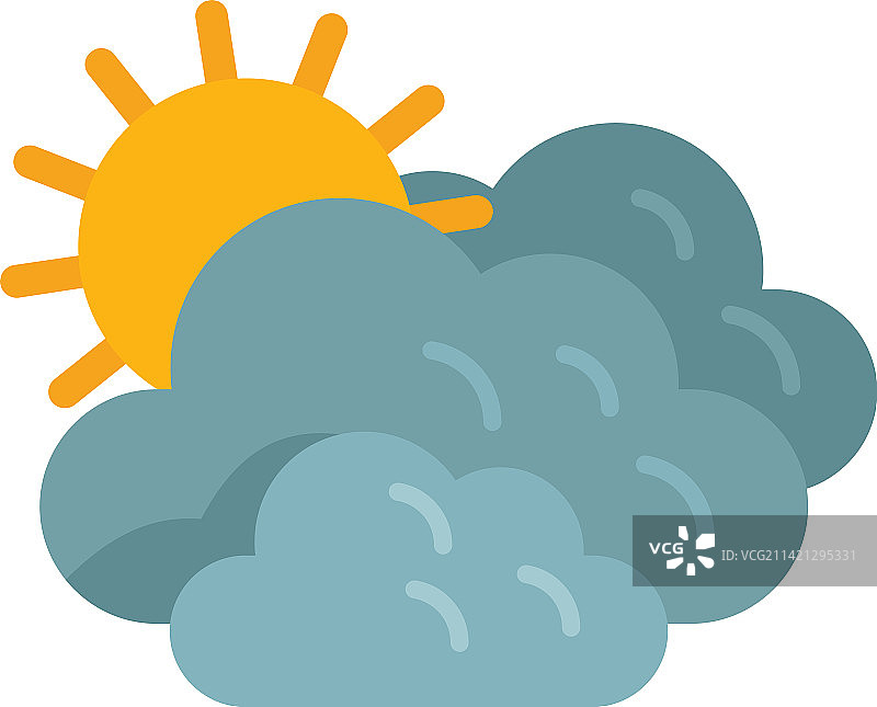 晴天多云天气图标图片素材