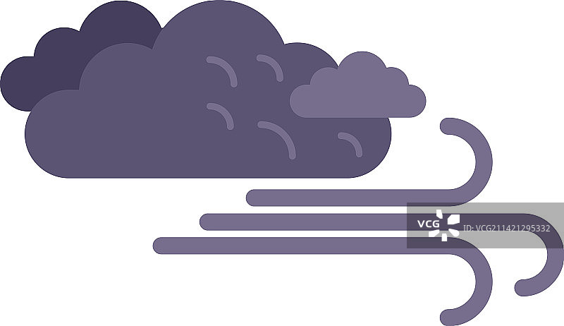 暴风云天气图标扁平降雨预报图片素材