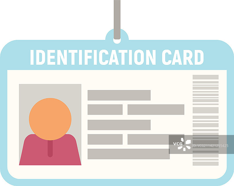 ID卡姓名图标扁平化设计图片素材