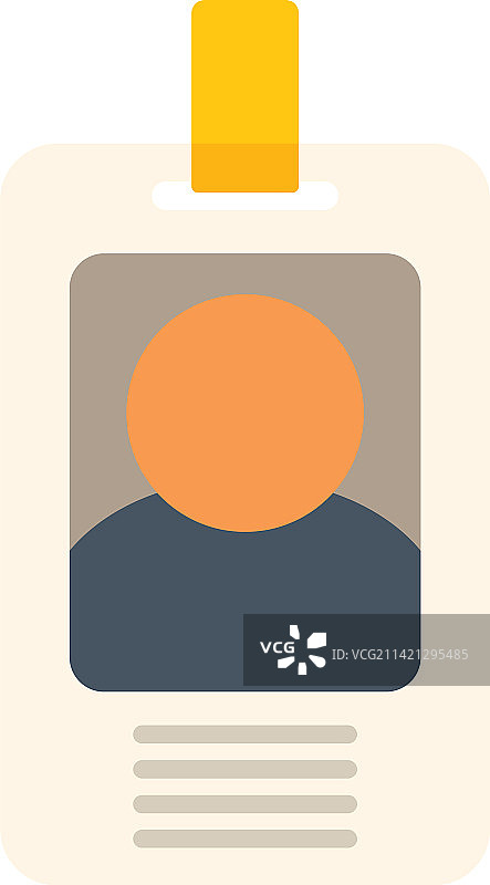 扁平风格的商务ID卡图标图片素材