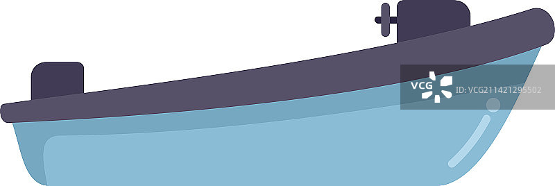 木制救援船图标（扁平风格，海洋洪水）图片素材