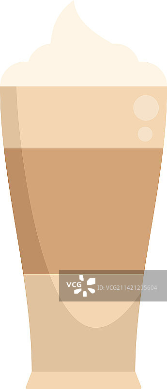 浓缩拿铁扁平咖啡杯图标图片素材