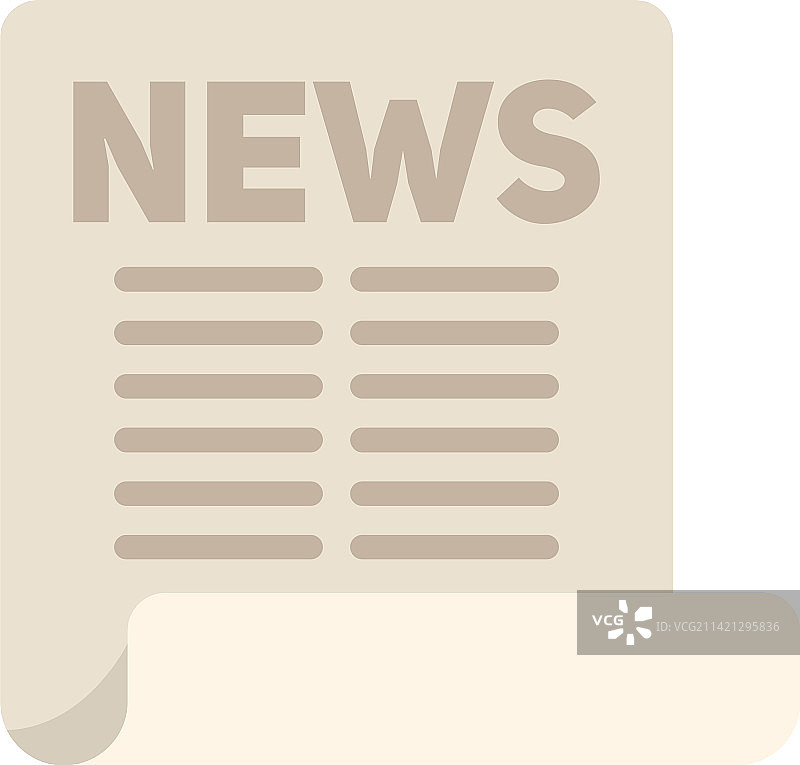 新闻报纸图标扁平网页图片素材