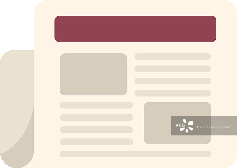 报纸图标（扁平风格）图片素材