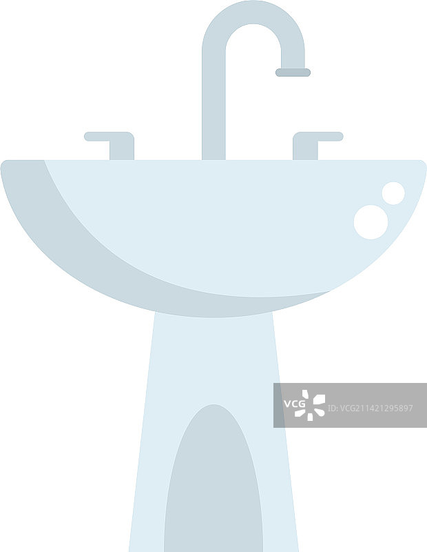 水龙头水池图标扁平化水管图片素材