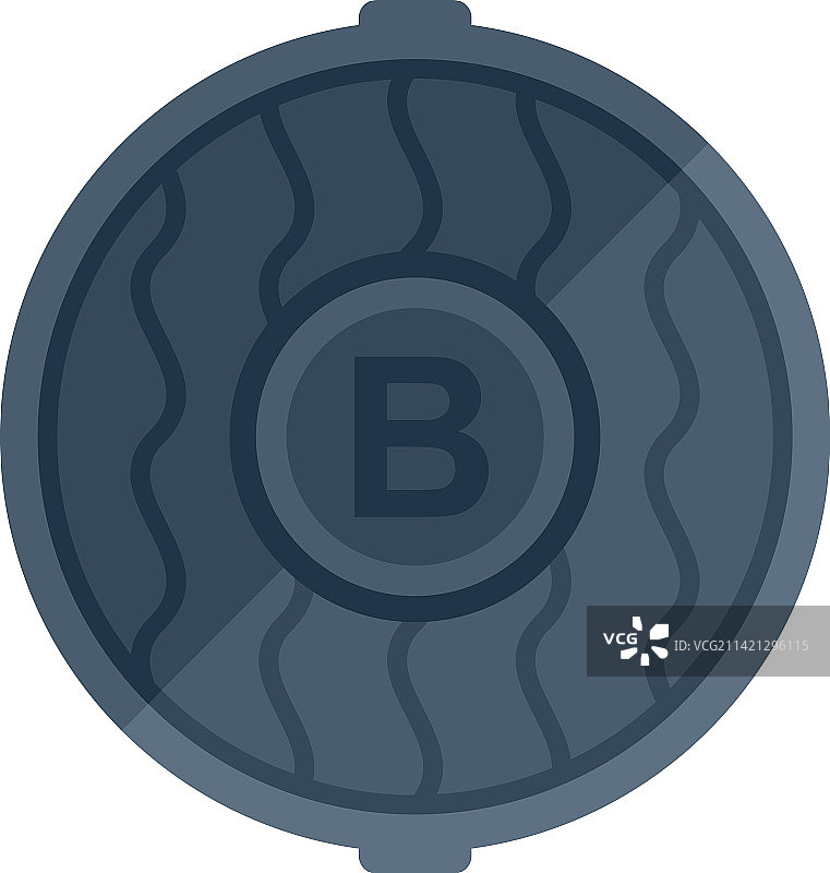 城市道路施工井盖扁平图标图片素材