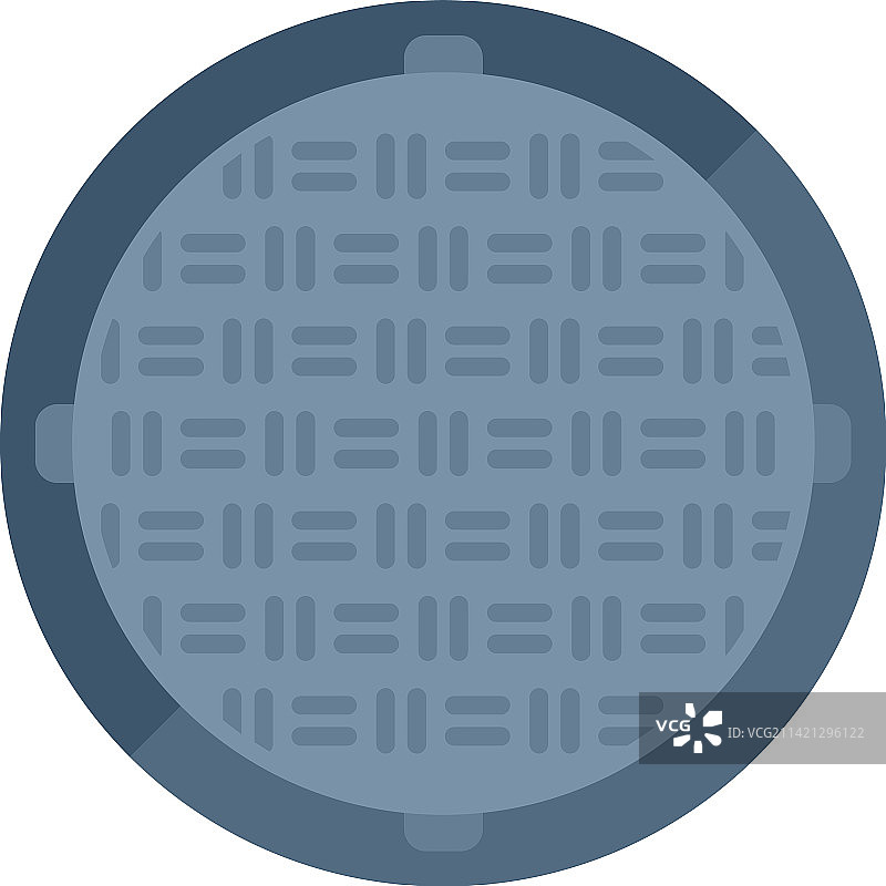 井盖图标扁平城市道路图片素材