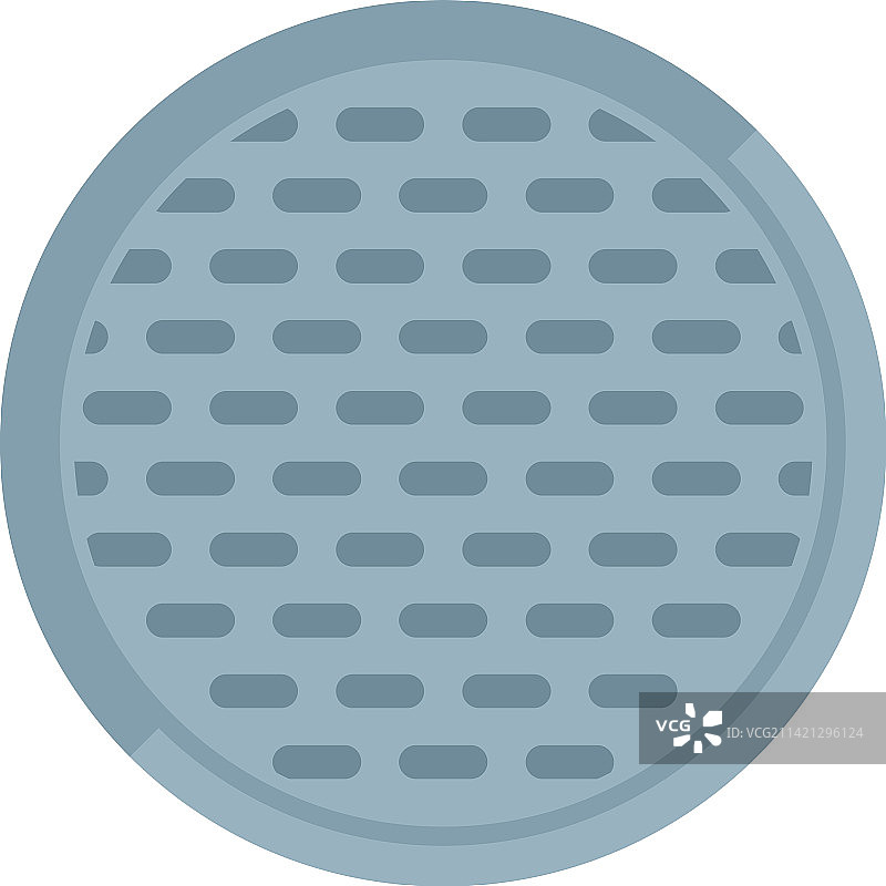 城市道路上的污水井盖图标图片素材