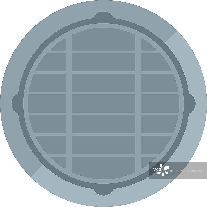 街道下水道水孔盖扁平图标图片素材