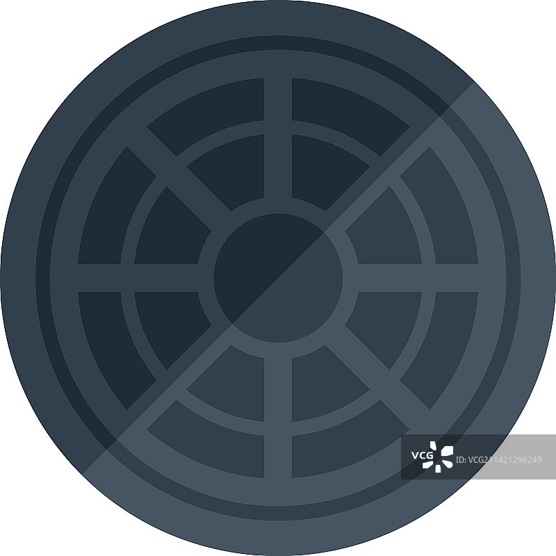 城市井盖扁平道路下水道图标图片素材